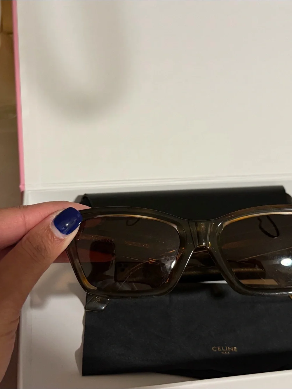Celine Translucent Brown Square Sunglasses